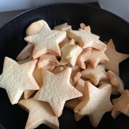 美味しくできましたー♪また作ります！
そして、予熱のタイミングは、作り始めではなくて、型抜きの時からで十分間に合いました！